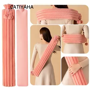 Máy hâm nóng tay CATIYAHA 3250ML, Túi nước nóng dài mùa đông dịu nhẹ Kawaii, Túi nóng di động Chân bụng cách nhiệt mềm Chai nước nóng