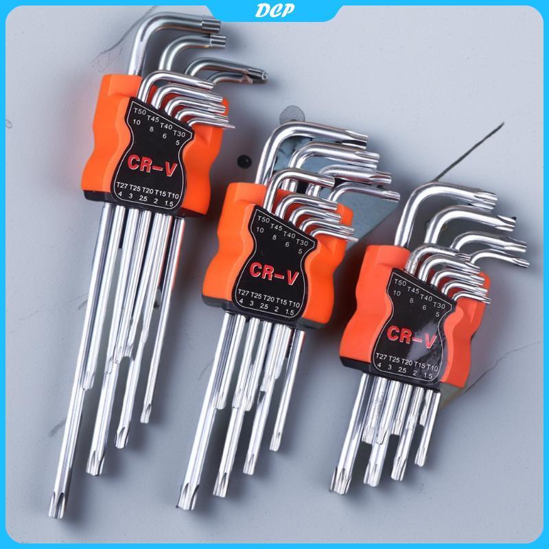 [DCP] 9 cái Torx Star Wrench Set L Type Allen Hex Key Cờ Lê Dụng cụ cầm tay để tự sửa chữa nhà [VN]