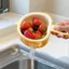 Hàng sẵn có với Đĩa trái cây thoát nước Giỏ đựng trái cây thô Rửa nhà bếp hai lớp Trái cây Trái cây Lọc rau quả Dễ thương Tinh tế