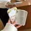 Thỏ ỏ nhỏ kẻ sọcGươc Gọn Gấp Trang Điểm Mini Da PU Để Bàn Dễ Mang Đi