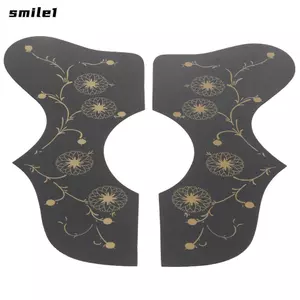 SMILE 2 Chiếc Đàn Guitar Guard Pickguard, Pickguard Nhựa Cứng Tự Dính, Tấm Bảo Vệ Đàn Guitar Đen / Trắng Chống Trầy Xước Cao Cấp Trải Nghiệm Chơi Guitar