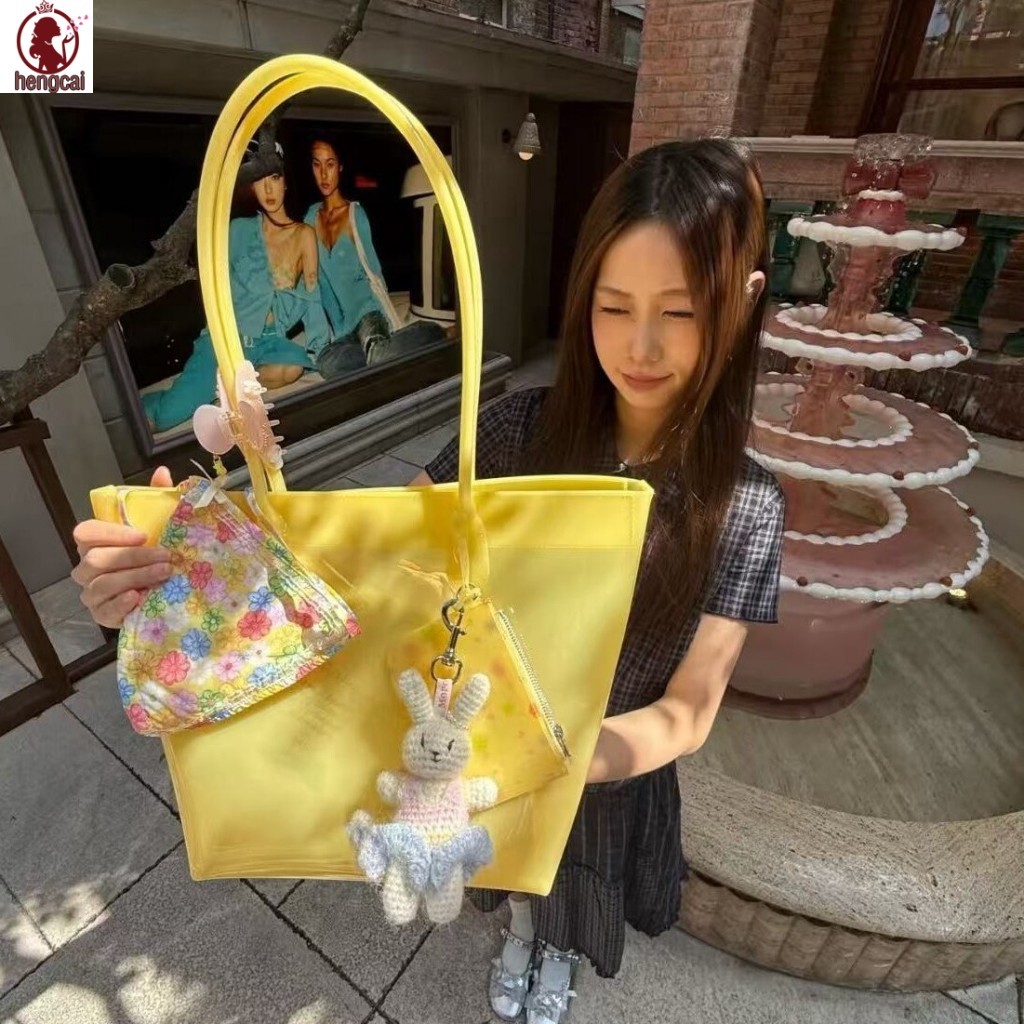 Túi Tote PVC Trong Suốt - Túi Đeo Vai Thạch Dung Tích Lớn Cho Nữ