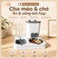 Máy Ăn Uống Tự Động Cho Mèo Chó – tích hợp ăn uống, Dung Tích Lớn 2L, Chống Kẹt Hạt – PP an toàn, cửa sổ quan sát