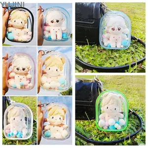 Lưu trữ YUJUNI, Phụ kiện búp bê Túi ngoài trời búp bê 10cm, Đồ chơi PVC Kawaii Hộp trưng bày búp bê trong suốt Bộ dụng cụ nhà để xe