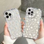 Vỏ hoa toàn màn hình ngọt ngào cho VIVO Y03 Y28S Y28 Y29 Y19S V30 Pro V30E Y36 Y27 Y100 Y31 Y31D Vỏ điện thoại Kem thời trang trong suốt Họa tiết viền gợn sóng Máy ảnh chống sốc