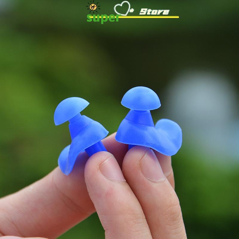 AN.MART 1 Cặp Nút Tai Bơi Chống Thấm Nước Có Nút Tai Xoắn Ốc Silicon Mềm Đóng Hộp, Dùng Để Chống Ồn Ngáy Và Lặn VN
