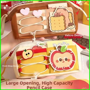 HT3 Capybara Hộp Đựng Học Sinh Túi Đựng Bút Hộp Dung Tích Lớn Hoạt Hình Văn Phòng Phẩm Túi TH3