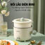 Nồi Điện Mini 2 Tầng Đa Năng Nấu Lẩu Mì Gói Hấp Rau Củ Chiên Trứng Chống Dính Tiện Lợi Cao Cấp