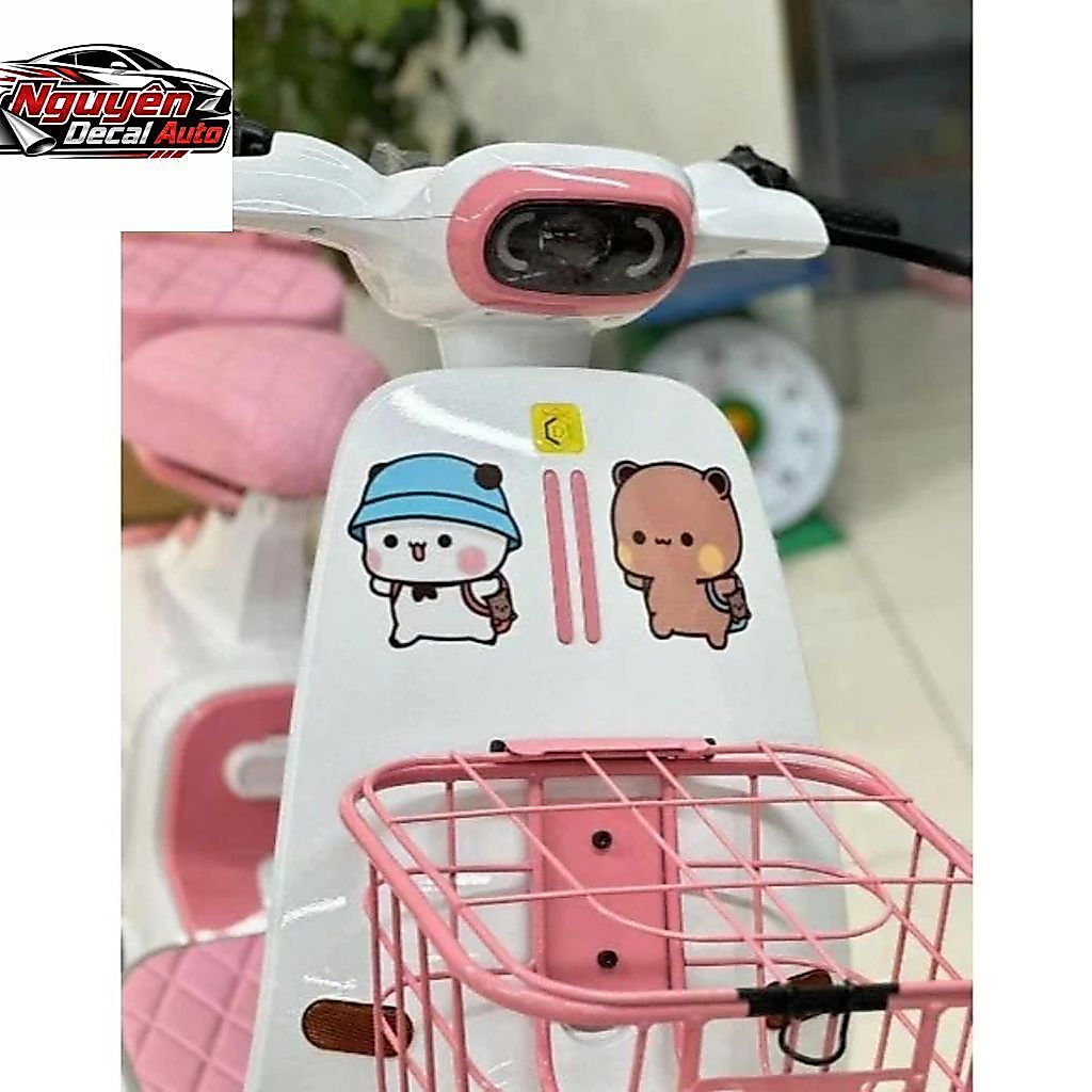 Bộ Tem Dán Xe Stiker Chibi Dễ Thương Tem 3 lớp, không ảnh hưởng đến màu sơn của xe