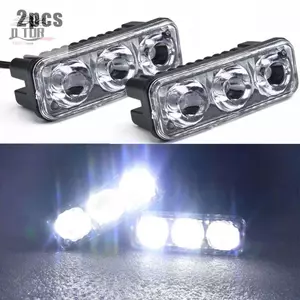 Ánh sáng 2 chiếc 3LED Đèn sương mù ban ngày Công suất cao Chạy phổ thông Đáng tin cậy