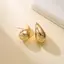 ECK 1 Cặp Vintage Tính Khí Vàng Bạc Chunky Mái Vòm Thả Bông Tai Nữ Hợp Kim Bóng Thi Giọt Bông Tai Nhẹ Hoops HOT