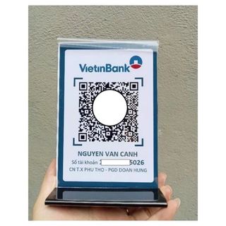 Bảng A6 để bàn  quét mã QR ngân hàng in theo yêu cầu