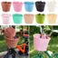 Giỏ đựng xe đạp trẻ em PYCOU, 10 màu có dây đai Túi đựng xe đạp bằng mây, Túi đựng xe đạp dệt thoi chất lượng cao Phụ kiện xe đạp dệt thoi cổ điển
