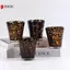 Cốc Thủy Tinh Rùa In Da Báo Màu Nâu Retro Kính Nước Cao Cấp Cho Tiệc Cà Phê Sữa Nhà VN
