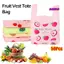 SAMO 50 Chiếc Túi Tote Nhựa, Họa Tiết Trái Cây Dễ Thương Có Tay Cầm Túi Vest, Túi Mua Sắm Nhiều Màu Sắc Bền Đẹp Lưu Trữ Tại Nhà