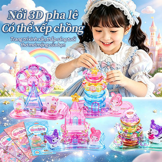 Sticker 3D nổi xếp chồng hoạt hình đồ chơi trẻ em dễ thương trang trí DIY nhãn dán sáng tạo an toàn