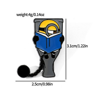 6 Cái / bộ Ngộ nghĩnh Minions Kim Loại Men Pin Kawaii Hoạt Hình Thổ Cẩm Cho Ba Lô Mũ Quần Áo Giáng Sinh