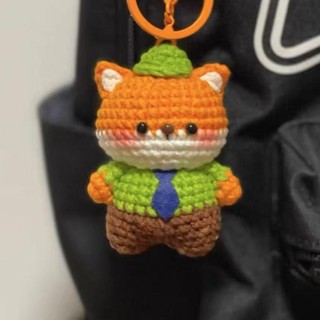 Tự làm Judy Nick Fox Dễ thương Bunny Doll Handmade Wool Hook DIY Keychain Mặt