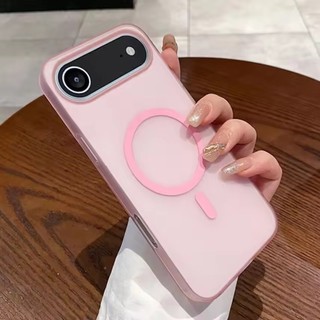 Ốp điện thoại mờ từ tính siêu mỏng cho iPhone 17 Air 16 15 14 Plus 13 12 11 Pro Max Sạc không dây nửa trong suốt PC Bìa cứng