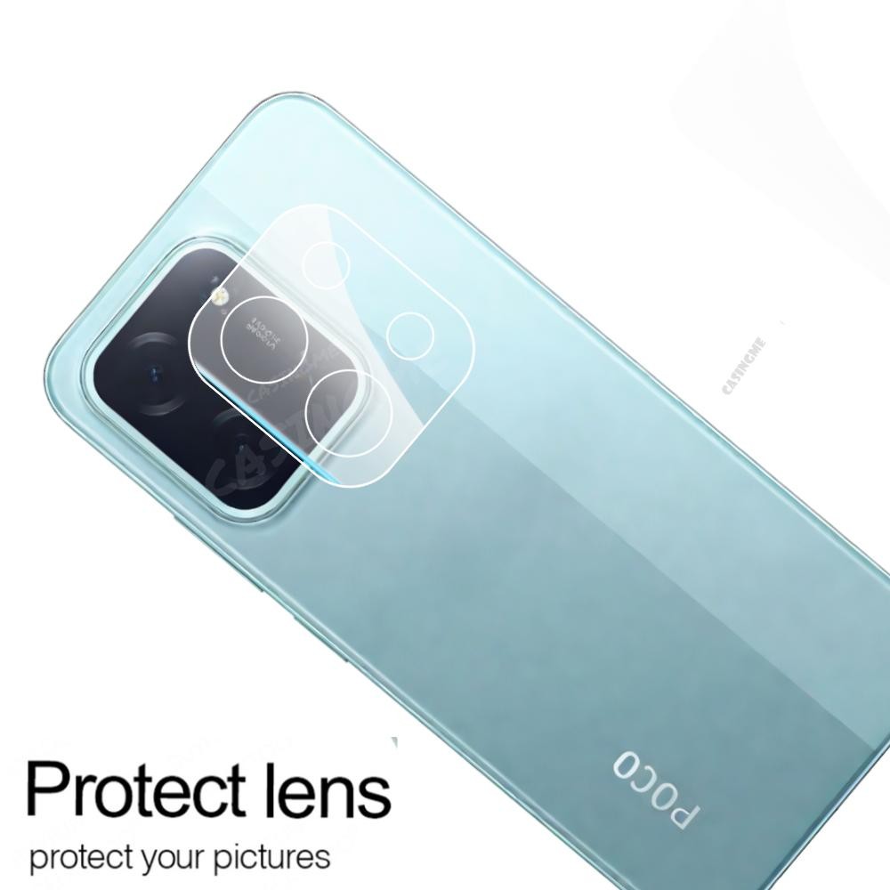 POCO C85 2025 Bảo Vệ Ống Kính Máy Ảnh 3D Cho POCO C85 C 85 POCOC85 85C 4G 5G 2025 Trong Suốt Kính Cường Lực Mặt Sau Bảo Vệ Camera