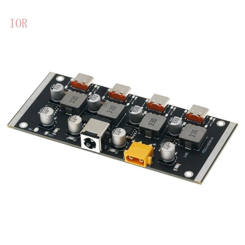 IOR 4 Way 65W Mô-đun sạc nhanh Bảng bảo vệ sạc Giao diện 4 chiều Type C