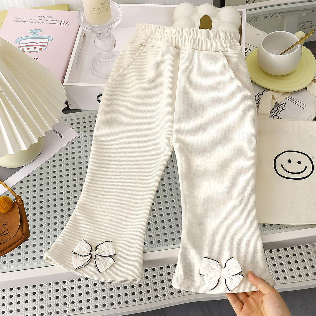 ​Quần loe bé gái Quần legging mặc ngoài mùa thu cỡ 90-150​ 0IWH