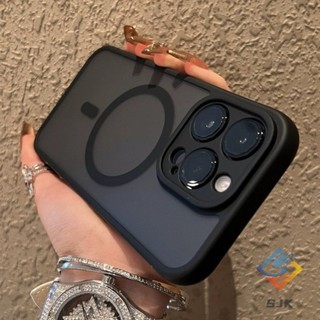 Ốp Điện Thoại Từ Tính Mờ Sang Trọng Cho IPhone 17 Pro Max 11 Pro 12 13 14 15 16 Pro Max 17Air 14 / 15 / 16 Plus Vỏ Trong Suốt Chống Sốc