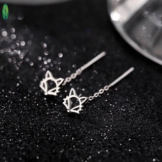 Bông tai chuỗi dài bạc S925 phong cách Hàn Quốc, đơn giản và tươi mới