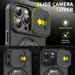 [JLK] Vỏ giáp sạc không dây từ tính sang trọng cho iPhone 17 Air 16 15 14 13 12 11 Pro Max Vỏ bảo vệ Camera trượt