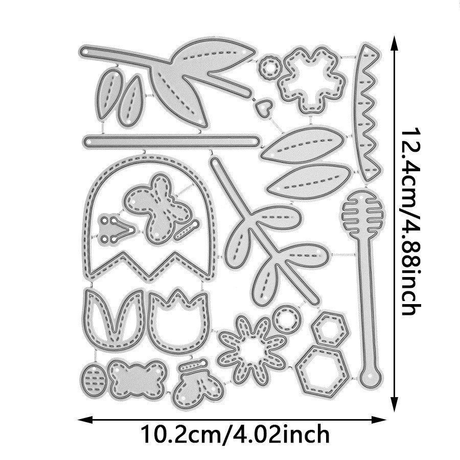 Bộ Hoa Thép Carbon Cắt Khuôn Sổ Lưu Niệm Dập Nổi Khắc Bản Mẫu DIY Album Ảnh Thiệp Chúc Mừng Cắt Chết Giấy Nghệ Thuật