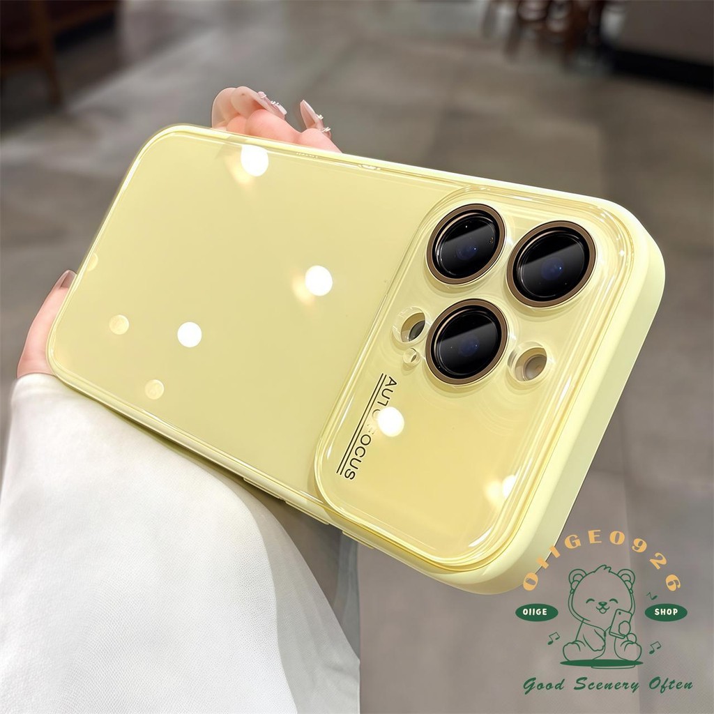 Vỏ kính cửa sổ lớn màu Vỏ điện thoại iphone16 Pro Max 15 14 13 12 11 vỏ cho vỏ iPhone Vỏ mềm silicon TPU chống sốc