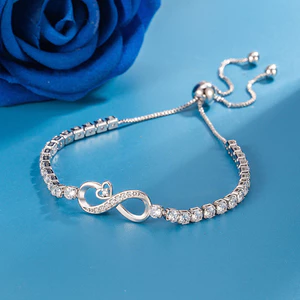 Vòng tay zircon La Mã đơn giản dễ điều chỉnh