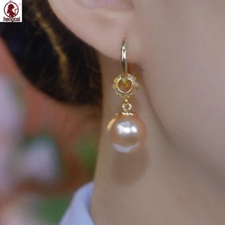 Bông tai tua rua ngọc trai mạ vàng 18K, không gây dị ứng