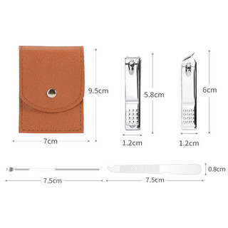 Bộ cắt móng tay bằng thép không gỉ Bộ cắt móng tay Bộ 4 miếng Dụng cụ cắt móng tay Bộ sản phẩm phúc lợi UF9K