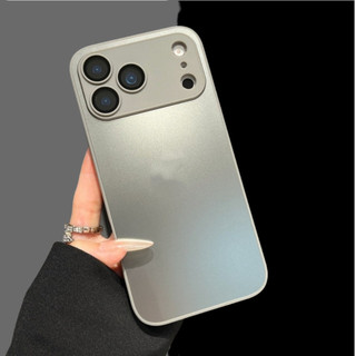 Có logo Nâng cấp Light Sand Nano Glass Lens Cover Frosting Casing cho IPhone 17 17Air 16 15 14 Plus 13 12 11 Pro Max Hard Case Chống cháy nổ và chống trầy xước
