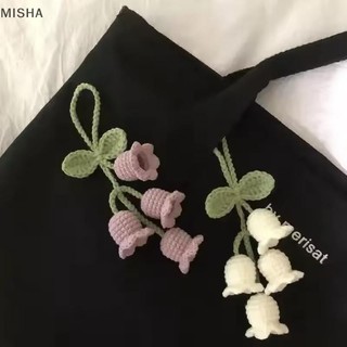 Misa Handmade Móc Hoa Lan Móc Khóa Dành Cho Nữ Cô Gái Lãng Mạn Hoa Mặt Dây Chuyền Túi Xách Trang Trí Phụ Kiện Xe Hơi Quà Tặng