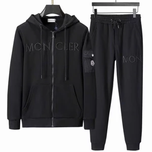 Bộ Nỉ Thêu Môn Lơ Ngang Ngực KCloset Set Áo Khoác Quần Jogger Chữ Thêu Dày Dặn Dáng Rộng Nam Nữ NA07