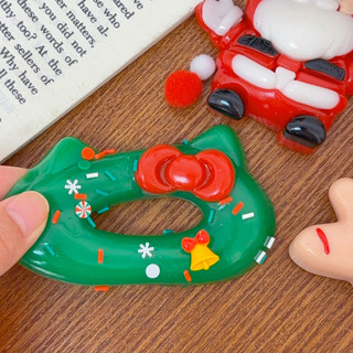 [Đến 3-5 ngày] -Bộ đồ chơi bóp Giáng sinh - Trang trí giảm căng thẳng ông già Noel & bánh gừng bằng nhựa cao cấp cho bàn làm việc, quà tặng, trẻ em từ 7 tuổi trở lên, ủng hộ bữa tiệc lễ hội 6-8cm