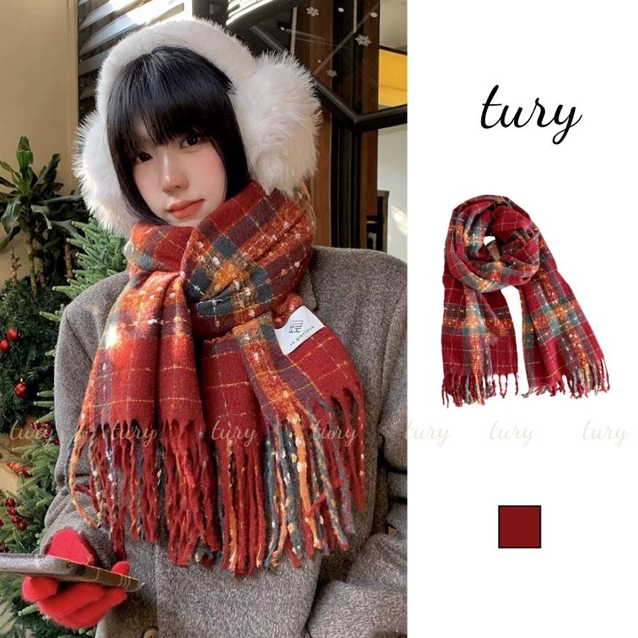 Khăn Quàng Cổ Len Unisex Nam Nữ - Tury - Khăn Choàng Cổ Len Cashmere caro - LN124