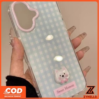 Thích hợp cho OPPO Reno 15F Reno14F Reno14pro Reno13F Reno13 Reno11 F Reno8T Reno8Z Reno7Z Reno6Z Reno8 Reno5 Reno4 Vỏ điện thoại hình mèo và búp bê chó con màu kẹo mơ mộng