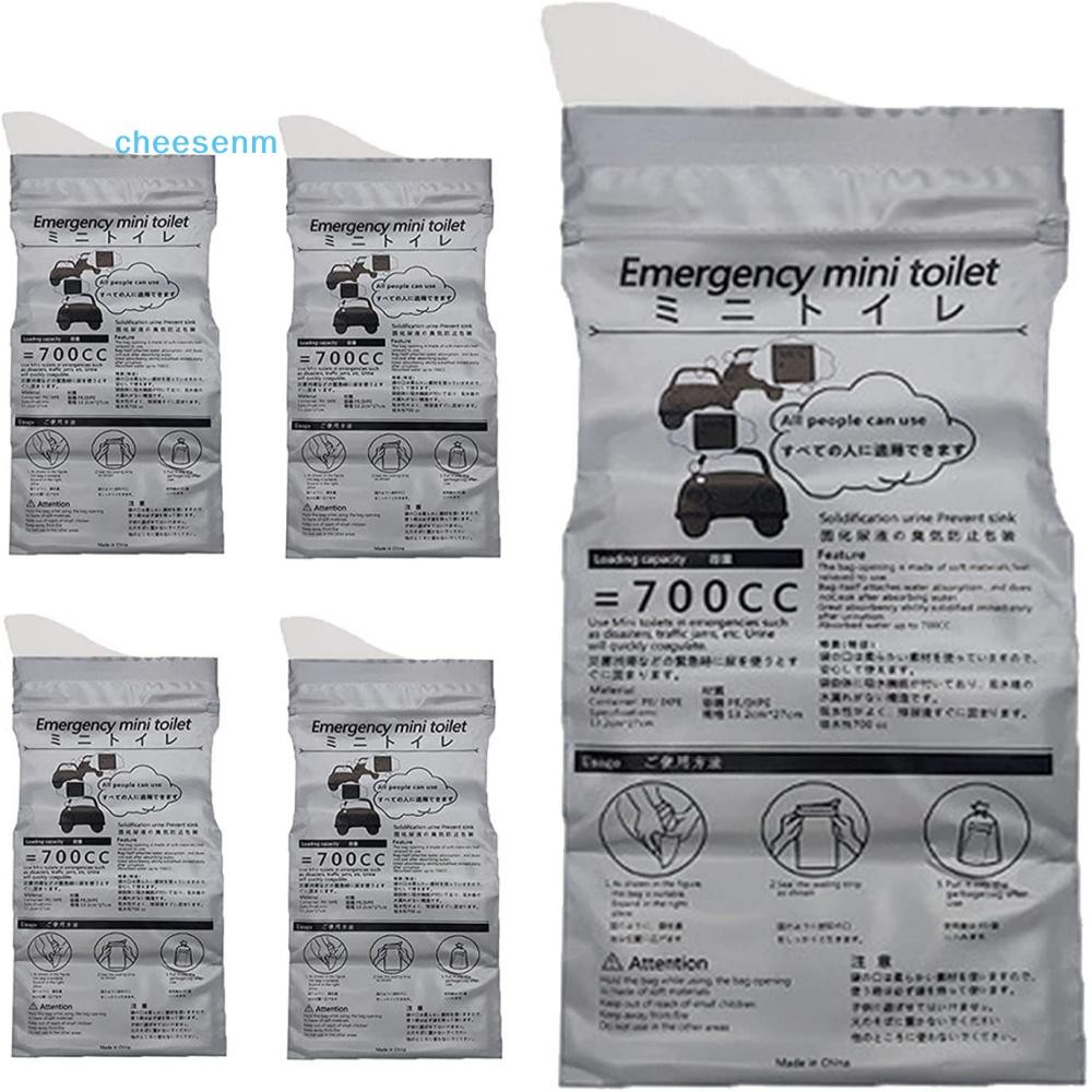 Cheenm 1 / 5 Túi Đi Tiểu Khẩn Cấp Ngoài Trời 700ml Dễ Dàng Mang Đi Piss Túi Du Lịch Di Động Vệ Sinh Cho Bé Nữ Nam Vomit Túi VN