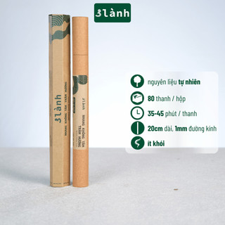 Nhang Không Tăm Trầm Hương Đặc Biệt 3 Lành Ống 30gr Tự Nhiên 100% Ít Khói 12 Năm Trầm Thờ Cúng Yoga