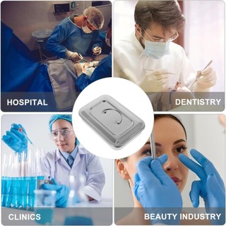 Hộp lưu trữ CHEESELY, Khay dụng cụ bạc bằng thép không gỉ, có nắp Khay hình chữ nhật