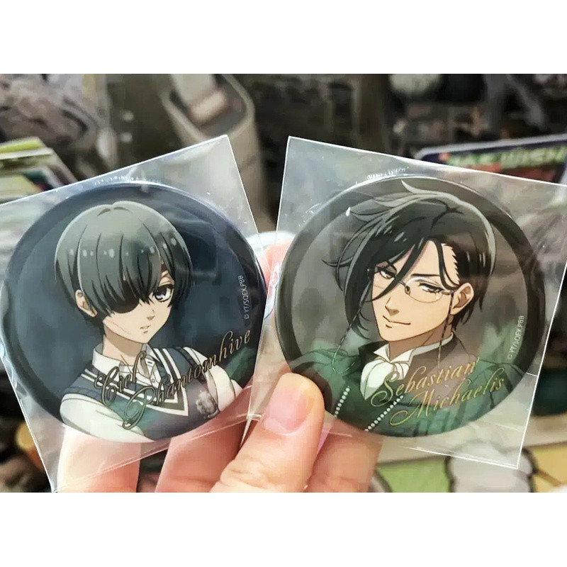 Black Butler 58mm Ichiban Kuji Huy hiệu Ciel Sebastian Anime Sưu tầm