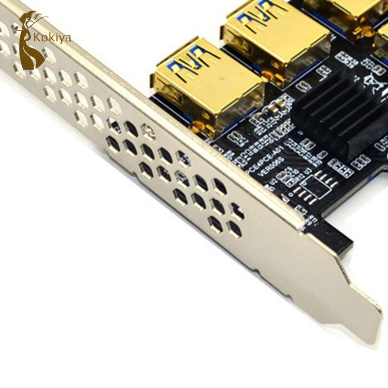 Kokiya 1 đến 4 PCI 16X Khe cắm Riser X sang Bộ chuyển đổi USB 3.0 ngoài 4, Ổn định và, Ưu đãi 4 khe cắm