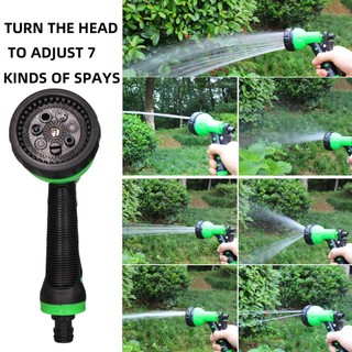 AIMVUKES  Vòi tưới cây đa năng Garden - Vòi xịt nước tưới cây 7 chế độ - Lò xo co giãn chịu áp - Xịt rửa xe đa năng