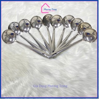 Combo Vá múc canh, vá lẩu inox size 7 cán cách nhiệt nhỏ gọn phục vụ cho gia đình quán ăn - Phương Trang