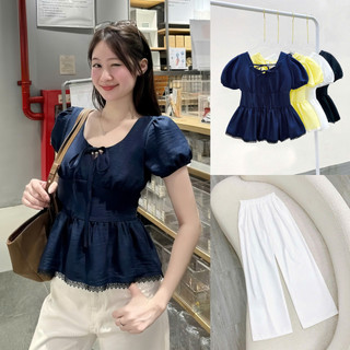 Áo Kiểu Bigsize Nữ ÁO Baby Boll Ngắn Cổ Vuông Tay Bồng Tôn Eo Cho Chubby 55-92kg A304