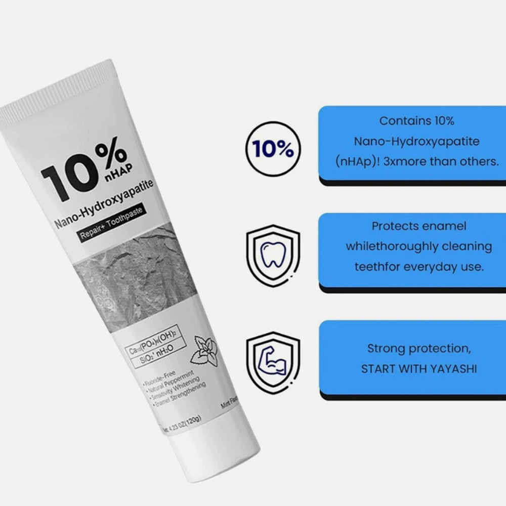 Nano-Hydroxyapatite Toothpaste Enamel Protection White Tooth Fresh Breath Mint