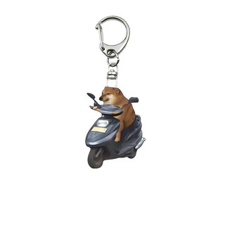 Creative Internet Celebrity Cheems Meme Cute Warrior Cheems Keychain Funny Cheemsburger Expression Key Chain Pet Dog Pen